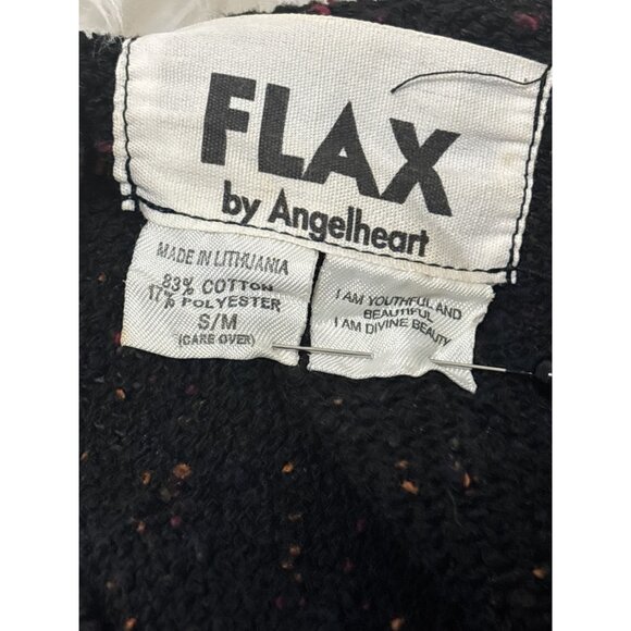 Flax Womens Speckled Boxy Button Down Cotton Sweater Top Size Small laganlook - Picture 3 of 3